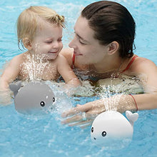 Load image into Gallery viewer, DPTOYZ Baby Bath Toys, Whale Bath Toys Induction Sprinkler Light Up Bath Toys for Toddlers Kids Boys Girls, Pool Bathroom Baby Toys , Bathtub Shower for Toddlers Pack of 2
