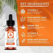 Load image into Gallery viewer, OZNaturals Vitamin C Serum For Face with Hyaluronic Acid - Anti Aging Serum & Hyperpigmentation Treatment With Pure Vitamin E Oil and Rosehip Oil - All Natural Antioxidant Facial and Skin Serum For A Brighter, Even Skin Tone - 1 Fl Oz