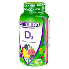 Load image into Gallery viewer, Vitafusion Vitamin D3, 50 mcg, Peach, Blackberry, Strawberry, 150 Count