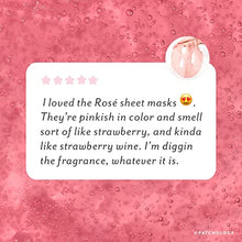 Load image into Gallery viewer, Patchology Serve Chilled Rosé Facial Sheet Mask with Hyaluronic Acid - Men and Women Face Masks Skincare Sheet for Moisturizing and Hydrating Skin - Best Face Sheets Moisturizer (1 Count)