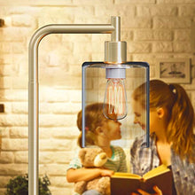 Load image into Gallery viewer, Addlon LED Floor Lamp, with Hanging Glass Lamp Shade and LED Bulb for Bedroom & Living Room, Modern Standing Industrial Lamp Tall Pole Lamp for Office, Brass Gold