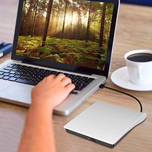 Load image into Gallery viewer, External DVD Drive, USB 3.0 Portable CD/DVD-RW Drive/ DVD Player for Laptop CD ROM Burner Compatible with Laptop Desktop PC Windows Linux OS Apple Mac White