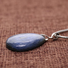 Load image into Gallery viewer, AMORWING Water Drop Shaped Kyanite Chakra Stones Pendant Necklace