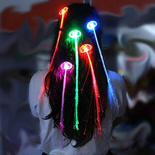 Load image into Gallery viewer, Topist LED Lights Hair, Light-Up Fiber Optic LED Hair Barrettes Party Favors for Party, Bar Dancing Hairpin, Hair Clip, Multicolor Flash Barrettes Clip Braid, 12 Pack