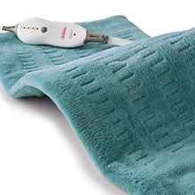 Load image into Gallery viewer, Sunbeam Heating Pad for Pain Relief | XL King Size SoftTouch, 4 Heat Settings with Auto-Off | Teal, 12-Inch x 24-Inch