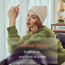 Load image into Gallery viewer, accsa 2 Pack Winter Knit Beanie Hat for Men Women Winter Stretchy Hats for Women Soft Warm Unisex Cuffed Beanie Black and Grey