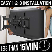Load image into Gallery viewer, Mounting Dream TV Mount- Full Motion TV Mount for 42-70 inch TVs, TV Wall Mount Bracket with Dual Articulating Arms, Fits 12”- 16” Wood Studs, TV Wall Mounts with VESA 600x400mm Holds up to 100lbs