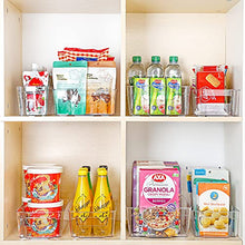 Load image into Gallery viewer, HOOJO Refrigerator Organizer Bins - 2pcs Clear Plastic Bins For Fridge, Freezer, Kitchen Cabinet, Pantry Organization and Storage, BPA Free Fridge Organizer, 12.5" Long-Medium