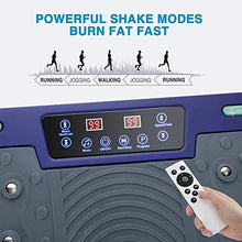 Load image into Gallery viewer, RINKMO Vibration Plate Exercise Machines with Resistance Bands, Whole Body Workout Vibrating Plateform with Bluetooth Speaker LED Light Bar for Home Fitness Training Equipment and Weight Loss Blue