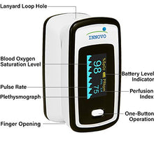 Load image into Gallery viewer, Innovo Deluxe iP900AP Fingertip Pulse Oximeter with Plethysmograph and Perfusion Index (Off-White with Black)