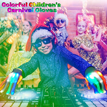 Load image into Gallery viewer, Qrooper LED Gloves for Kids LED Shoelaces ,Flashing Light Up Gloves Combination, Kids Toys For Boy Girl, Gloves for Christmas Thanksgiving Birthday Glow Halloween