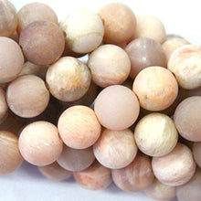 Load image into Gallery viewer, Tacool (TM) Natural Unpolished Matte Moonstone Round Jewelry Making Gemstones Loose Beads (8mm)