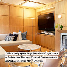 Load image into Gallery viewer, Brightech Sky LED Torchiere Super Bright Floor Lamp - Contemporary, High Lumen Light for Living Rooms & Offices - Dimmable, Indoor Pole Uplight for Bedroom Reading - Black