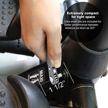 Load image into Gallery viewer, MulWark 20pc 1/4 Ultra Low Profile Mini Ratchet Wrench Close Quarters Screwdriver Set with High Torque - Right Angle EDC Tool with 90 Degree Mini Offset Reversible Drive Handle & Multi Hex Bits Set