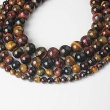 Load image into Gallery viewer, 6 8 10 12 mm Natural Jewelry Chocolate Tiger Eye Stone Loose Beads Suitable For Men And Women Bracelet Necklaces Tigea eyes 10mm 38beads