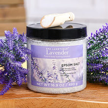 Load image into Gallery viewer, Spa Luxetique Epsom Salts for Soaking, Bath Salts Gift Set Foot Soak, Epsom Salts Bulk with Wooden Scoop, Moisturize Skin, Bath Salts for Women Relaxing for Christmas Gifts Set