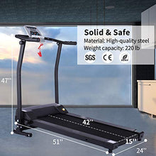 Load image into Gallery viewer, FUNMILY Electric Folding Treadmill for Home Workout, Ultra-Quiet & Shock-Absorbant, Portable Exercise Running Machine for Small Spaces with 12 Programs & LCD Screen (Black)