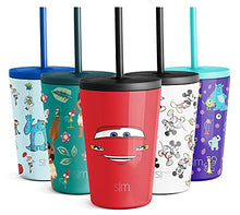 Load image into Gallery viewer, Simple Modern Disney Kids Cup 12oz Classic Tumbler with Lid and Silicone Straw - Vacuum Insulated Stainless Steel for Toddlers Girls Boys - Cars: Ka-chow