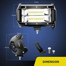 Load image into Gallery viewer, Nilight 18001F-B 2PCS 5Inch 72W Double Row Flood Bar 10800Lumens Driving Fog Led Off Road Lights for Trucks Jeep ATV UTV SUV Boat Marine,2 Years Warranty