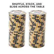 Load image into Gallery viewer, Brybelly Monte Carlo Premium Poker Chip Heavyweight 14-Gram Clay Composite - Pack of 50 ($100 Black)