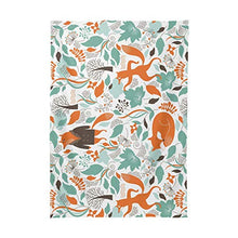 Load image into Gallery viewer, ALAZA Floral Cute Fox Tablecolth Table Cover for Party Dining Room Kitchen Decor,60 X 90,Stain and Wrinkle Resistant Washable Rectangle Table Cloth