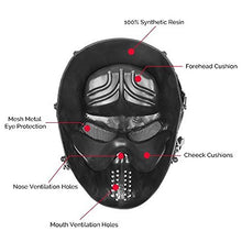 Load image into Gallery viewer, Tactical Mask Skull Full Face with Metal Mesh Eye Protection-Airsoft/BB Gun/CS Game-Zombie Masks Heads Scary for Cosplay Party Halloween Tricky Man&Women