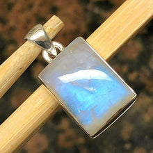 Load image into Gallery viewer, Natural Rainbow Moonstone 925 Solid Sterling Silver Men's Pendant 25mm