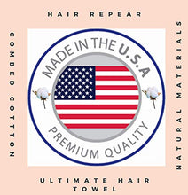 Load image into Gallery viewer, Hair RePear Ultimate Hair Towel for Long Hair - Anti Frizz Premium Cotton Product to Enhance Healthy Natural Hair Perfect for Plopping Wrapping Scrunching Straight Wavy or Curly Hair -21x44in Black
