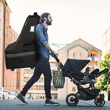 Load image into Gallery viewer, Car Seat Travel Bag with Wheels, Padded Car Seats Backpack, Large Durable Carseat Travel Bag for Airplane, Airport Gate Check Bag, Carseat Cover Travel Bag with Padded Shoulder Strap, Black