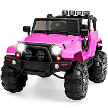 Load image into Gallery viewer, Best Choice Products Kids 12V Ride On Truck w/ Remote Control, 3 Speeds, LED Lights, AUX, Pink