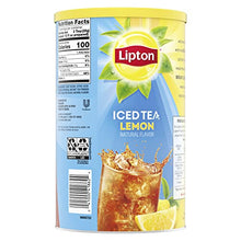 Load image into Gallery viewer, Lipton Powdered Mix Iced Tea Mix For a Refreshing Cool Beverage Lemon Black Tea Sweetened With Real Cane Sugar 28 qt