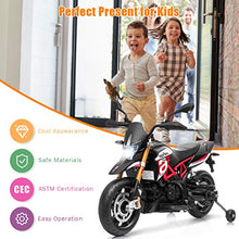Load image into Gallery viewer, Costzon 12V Kids Motorcycle, Licensed Aprilia Electric Motorcycle Ride On Toy w/ Training Wheels, Spring Suspension, LED Lights, Sounds & Music, MP3, Battery Powered Dirt Bike for Boys & Girls, Red