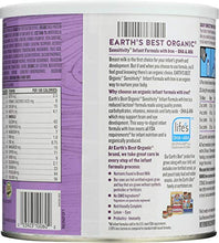 Load image into Gallery viewer, Earth's Best Organic Low Lactose Sensitivity Infant Formula with Iron, Omega-3 DHA & Omega-6 ARA, 23.2 Ounce