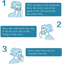 Load image into Gallery viewer, Olangda Disposable Procedural Medical Face Mask with Elastic Earloop, 3 Ply Breathable and Comfortable Disposable Elastic Ear Loop for Blocking Air Pollution Protection and Personal Health(50PCS)