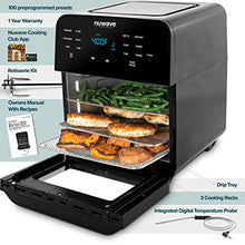 Load image into Gallery viewer, NUWAVE BRIO 14-Quart Large Capacity Air Fryer Oven with Digital Touch Screen Controls and Integrated Digital Temperature Probe; 3 Heavy-Duty NEVER-RUST Stainless Steel Mesh Racks Great for Multi-Level Family Meals; Drip Tray; Rotisserie Kit includes Skewe