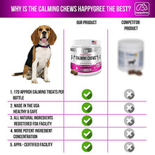 Load image into Gallery viewer, happyGree Best Calming Treats for Dogs: Product of USA- Helps with Hyperactive & Aggressive Behavior + Anxiety Composure Relief, Storms, Barking, Separation and More- approx/170 Soft Chews