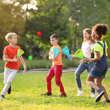 Load image into Gallery viewer, Outdoor Indoor Game Activities for Kids, Pop-Pass-Catch Ball Game with 4 Catch Launcher Baskets and 6 Balls, Birthday Party Favors Gifts Summer Beach Sport Toys for Kids Age 5 6 7 8 9 10+ and Adults