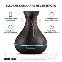 Load image into Gallery viewer, Smart WiFi Wireless Essential Oil Aromatherapy 400ml Ultrasonic Diffuser & Humidifier with Alexa & Google Home Phone App & Voice Control - Create Schedules - LED & Timer Settings