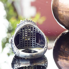 Load image into Gallery viewer, Sterling Silver Men Ring, Moss Agate Natural Gemstone, Free Express Shipping