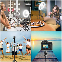 Load image into Gallery viewer, 10" Selfie Ring Light with Tripod Stand & Cell Phone Holder for Live Stream/Makeup, Dimmable Led Camera Ringlight for YouTube TikTok/Photography Compatible for iPhone and Android Phone