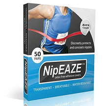 Load image into Gallery viewer, NipEaze - Transparent Anti-Chafing Nipple Covers, 50 Pairs