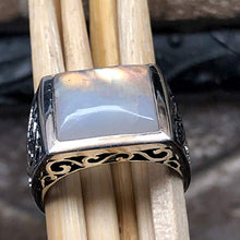 Load image into Gallery viewer, Natural Rainbow Moonstone 925 Solid Sterling Silver Men's Ring Size 8, 9, 10, 12, 13