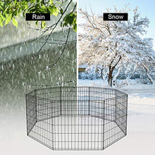 Load image into Gallery viewer, BestPet 24 Tall Foldable Dog Playpen Crate Fence Pet Kennel Play Pen Exercise Cage 8 Panel Black