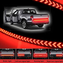 Load image into Gallery viewer, UWDESY 48in 5 Row Red LED Scanning Tailgate Light Bar Running Brake ,Hazard,Turn Signal Functions Waterproof DC 12V Tail Light Strip for Pickup Trucks Trailers Cars SUV RV Van Golf Cart