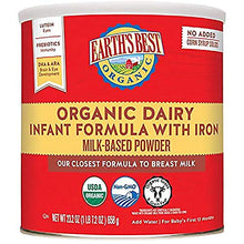 Load image into Gallery viewer, Earth's Best Organic Premium Dairy Infant Formula with Iron, 23.2 Ounce (Pack of 4)