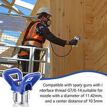 Load image into Gallery viewer, 3 Pieces Spray Tips Airless Paint Spray Gun Sprayer Tip Guard Nozzle Seat Replacement for Airless Spray Paint Tip Nozzle Blue Airless Spray Paint Nozzle and Guard for Sprayer