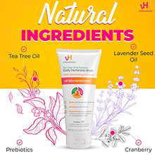 Load image into Gallery viewer, vH essentials, Ph Balanced Daily Feminine Wash, Tea Tree Oil & Prebiotic, 6, Fl Oz, (Pack Of 1) 54306 Clear