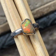 Load image into Gallery viewer, Natural Ethiopian Opal 925 Solid Sterling Silver Ring Size 6