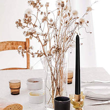 Load image into Gallery viewer, Tonsooze Black Taper Candles, 14 pcs Unscented Candles, 10 inch High, 3/4 inch Thick - 7.5 Hours Burning