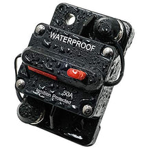 Load image into Gallery viewer, LYCAEA 50 Amp Circuit Breaker for Boat Trolling with Manual Reset Surface Mount,Water Proof IP67,12V- 48V DC